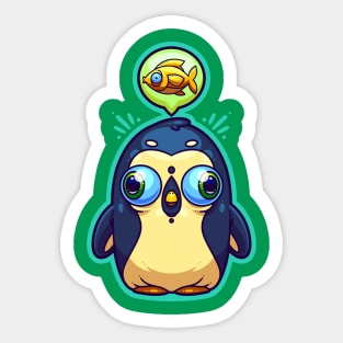 Hungry Penguin Sticker